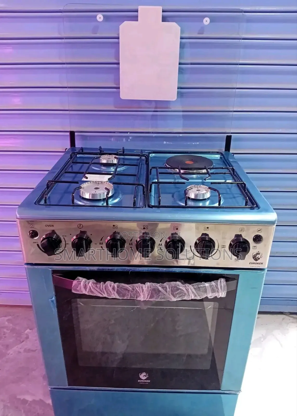 Euroken 60*65 Cm 3‐Gas + 1‐Electric Oven Cooker