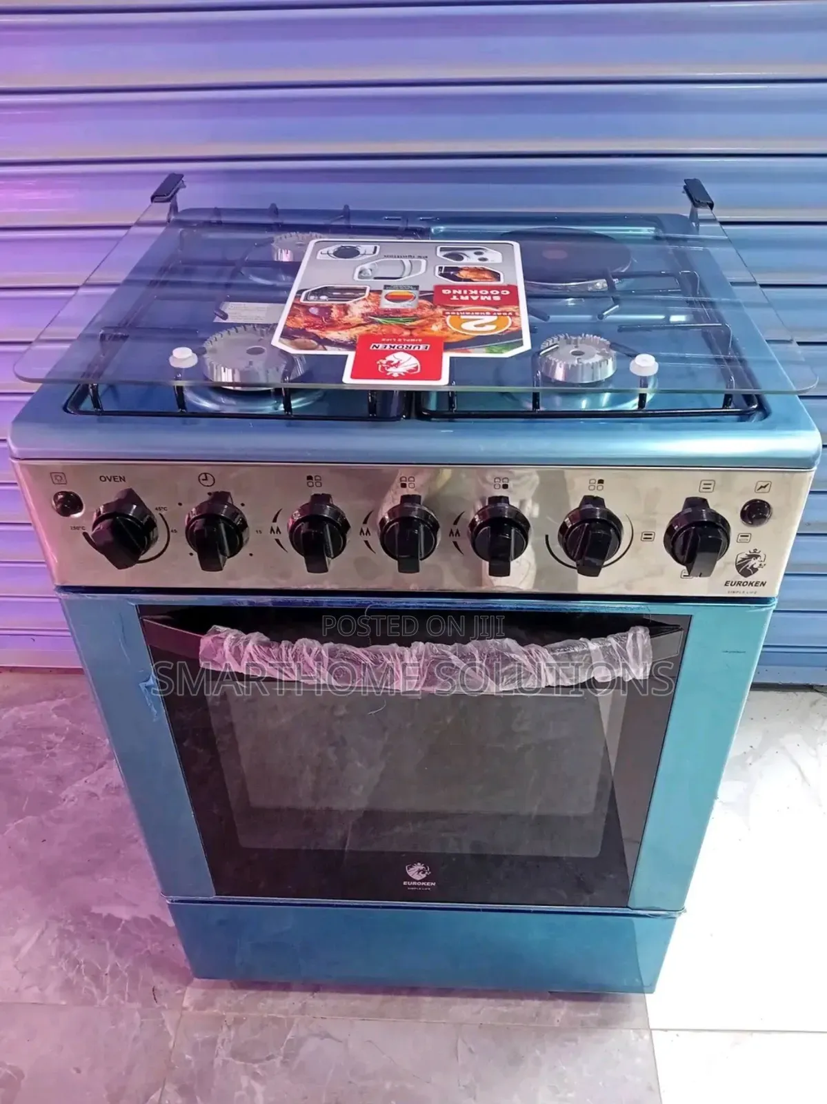 Euroken 60*65 Cm 3‐Gas + 1‐Electric Oven Cooker