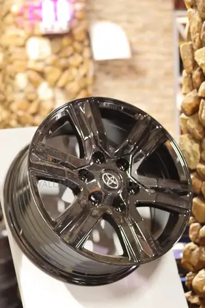 17" Toyota Style Rims - Heavy Duty Gloss Black Wheels
