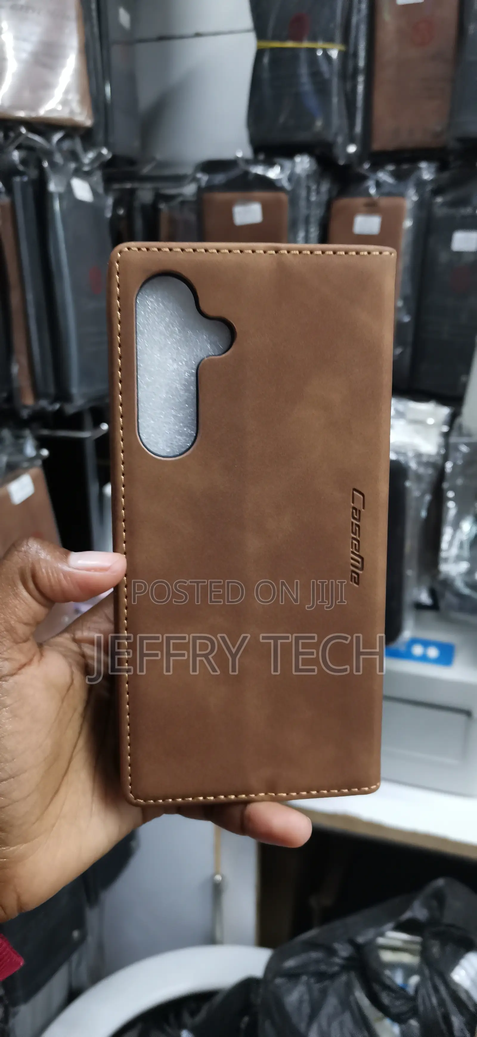 Brown Leather Flip Wallet Case- Caseme Retro