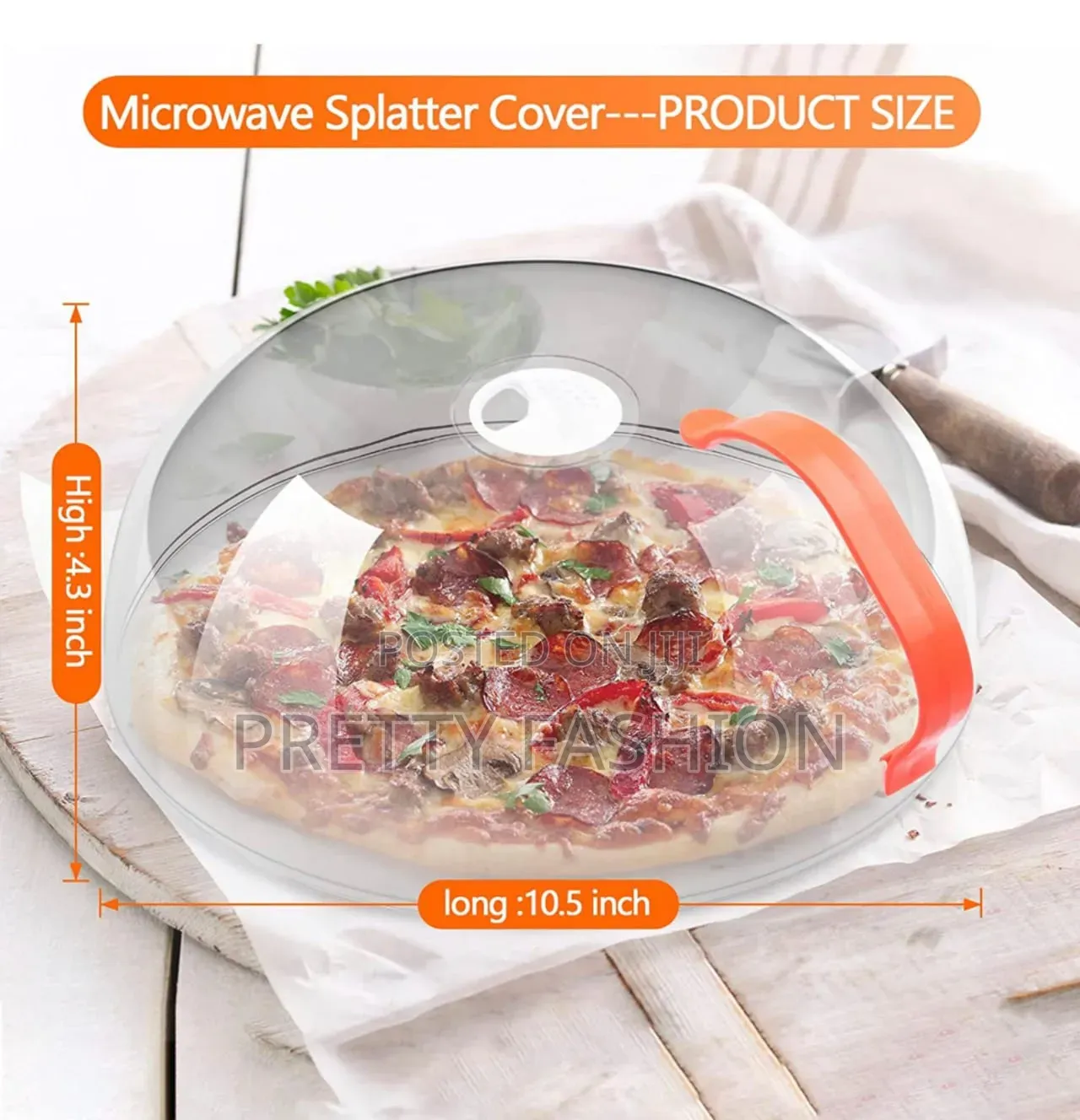 Vent Microwave Food Cover With Detachable Handle