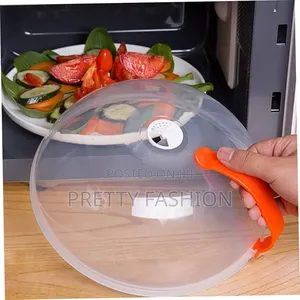 Vent Microwave Food Cover With Detachable Handle