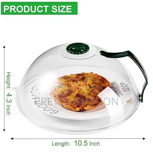 Vent Microwave Food Cover With Detachable Handle