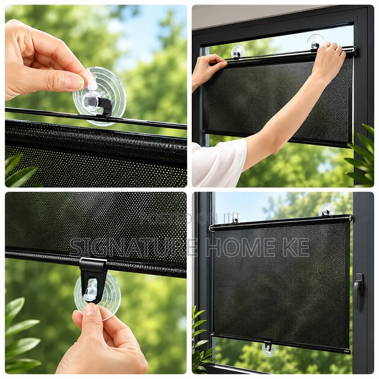 Retracting Black Out Window Blinds