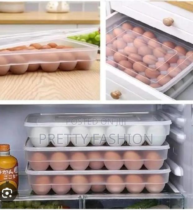 34pc Egg Tray Storage Container With Lid N - thumbnail 2