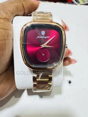 Poedagar Ladies Watch Gold-Maroon Classic Watch
