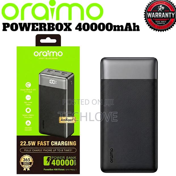 Oraimo Original 40,000mah 22.5w Fast Charging Power Bank