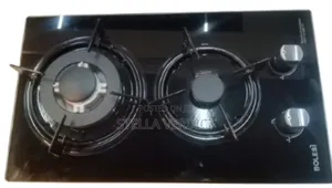 Bolesi Hob 2 Burners Inbuilt Gas Glass Tampared Hod