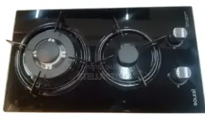 Bolesi Hob 2 Burners Inbuilt Gas Glass Tampared Hod