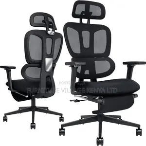 Office Mesh Desk Chair With Footrest
