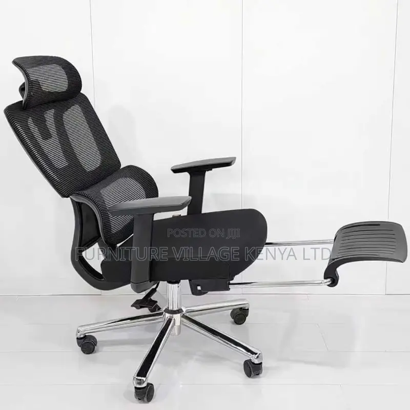 Office Mesh Desk Chair With Footrest