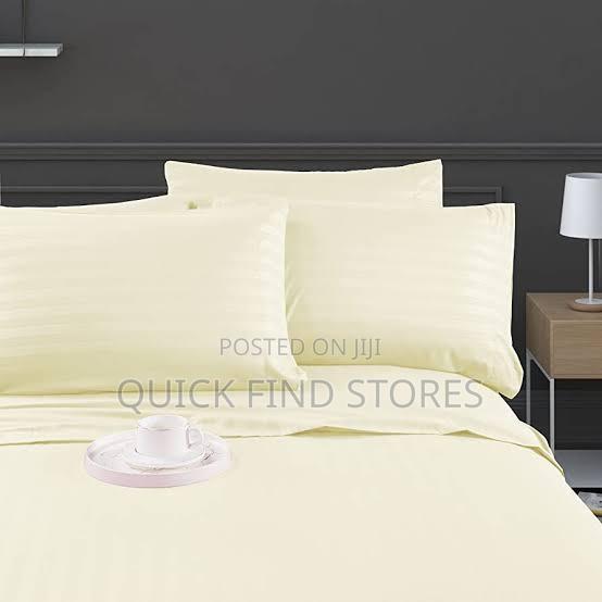 4 Pc 5*6 Stripped Bedsheets (2 Bedsheets, 2 Pillowcases)B - thumbnail 4