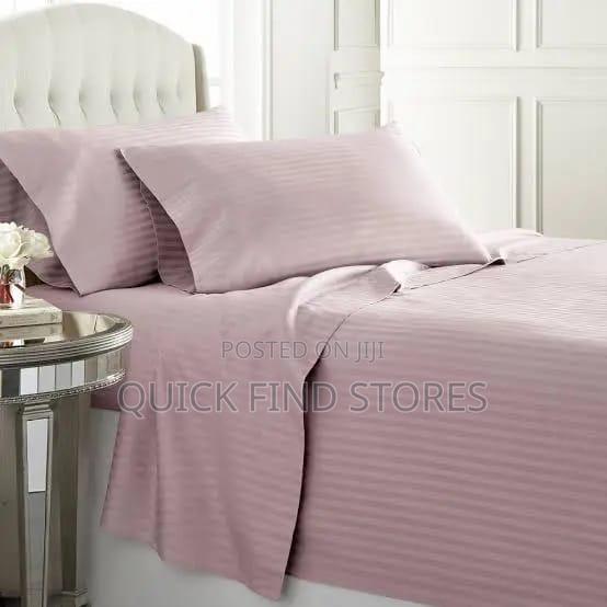 4 Pc 5*6 Stripped Bedsheets (2 Bedsheets, 2 Pillowcases)B - thumbnail 7