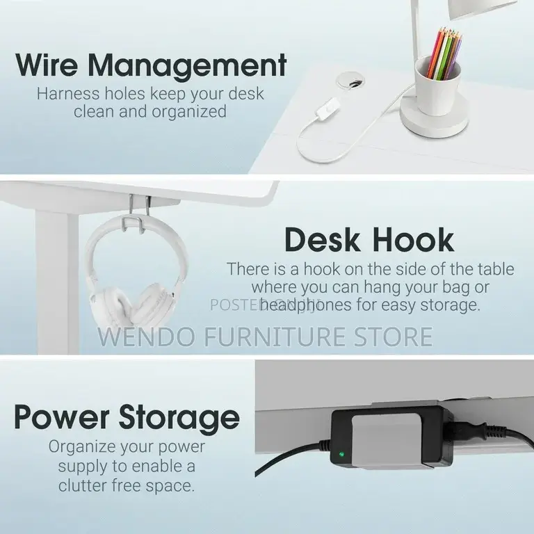 Office Table; 1200mm Office Adjustable Home Ergonomic Desk