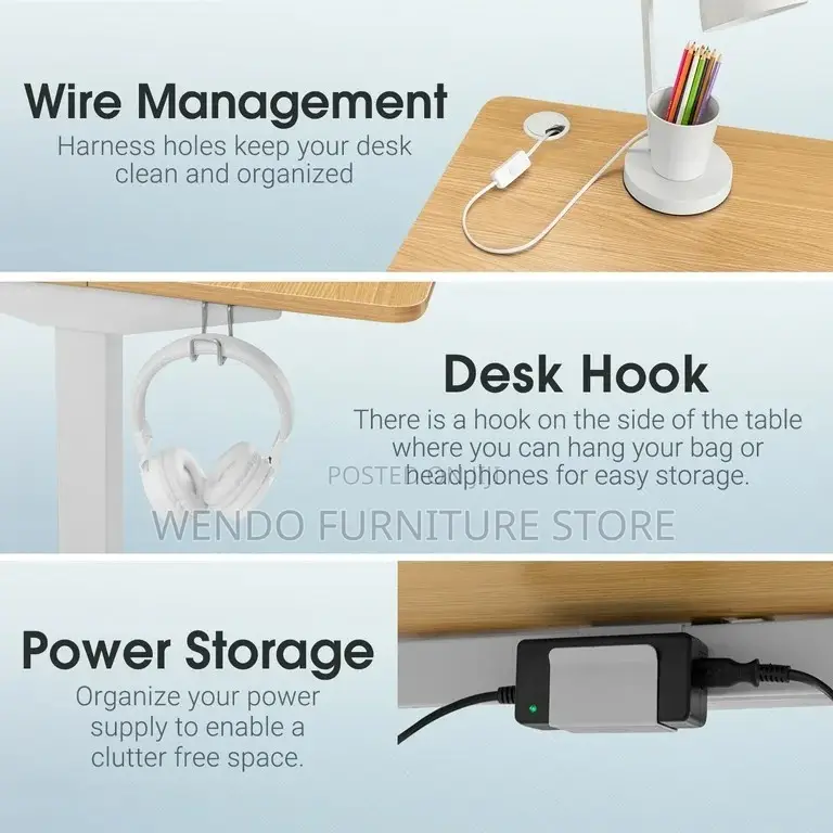 Office Table; 1200mm Office Adjustable Home Ergonomic Desk