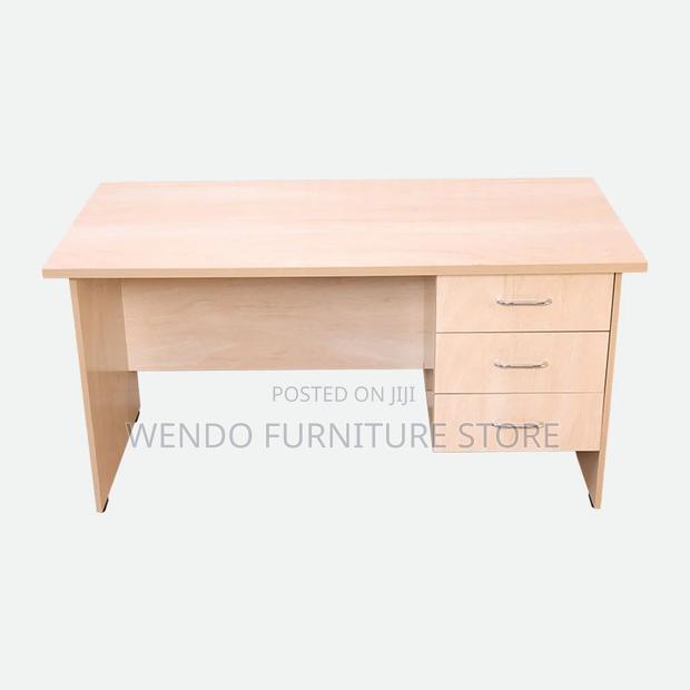 Office Desk; 1 Meter Brown Home Clerical Pc Table - thumbnail 3