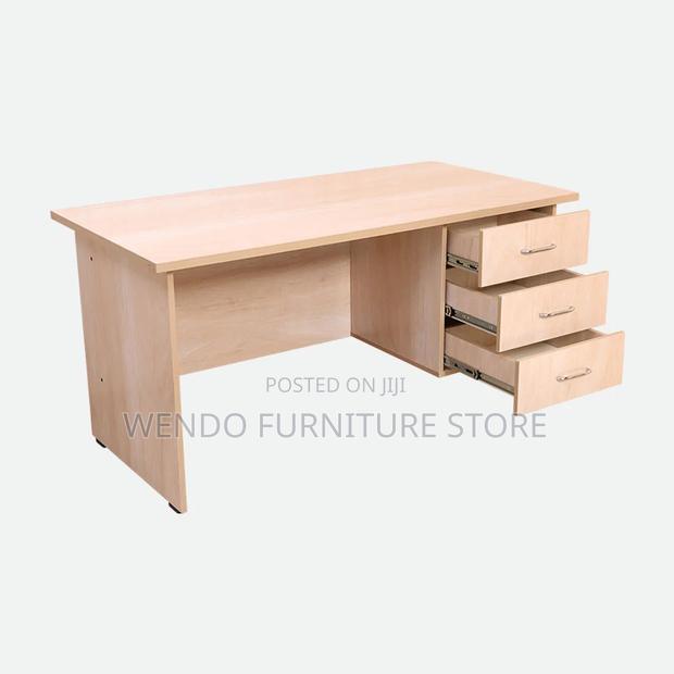 Office Desk; 1 Meter Brown Home Clerical Pc Table - thumbnail 6