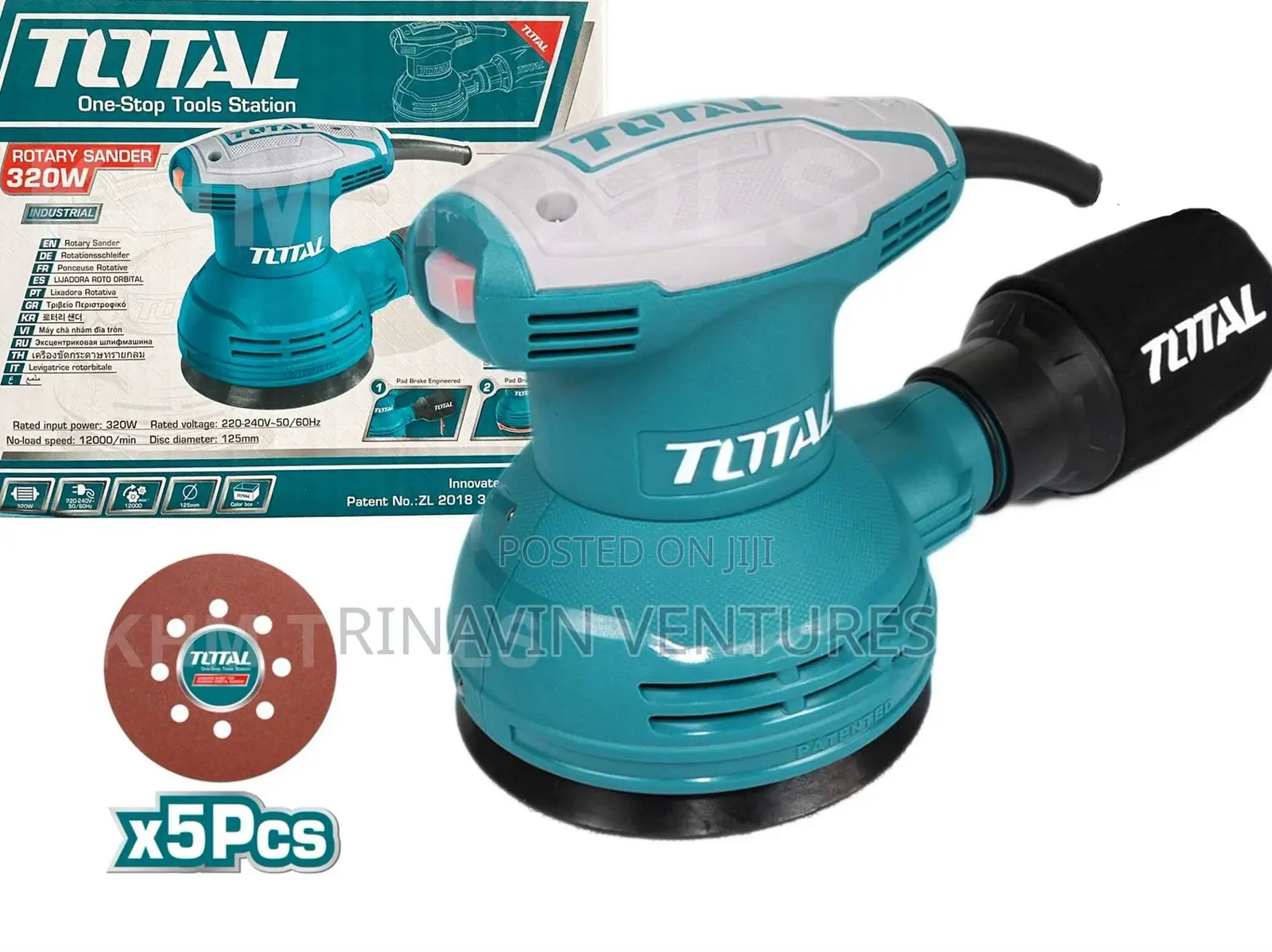 Total Tf Rotary Sander 320w 125mm