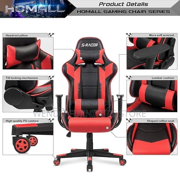 Office Chairs; Adjustable Fabric Recliner Gaming Office Chairs - thumbnail 4