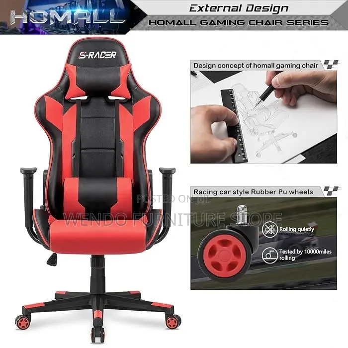 Office Chairs; Adjustable Fabric Recliner Gaming Office Chairs