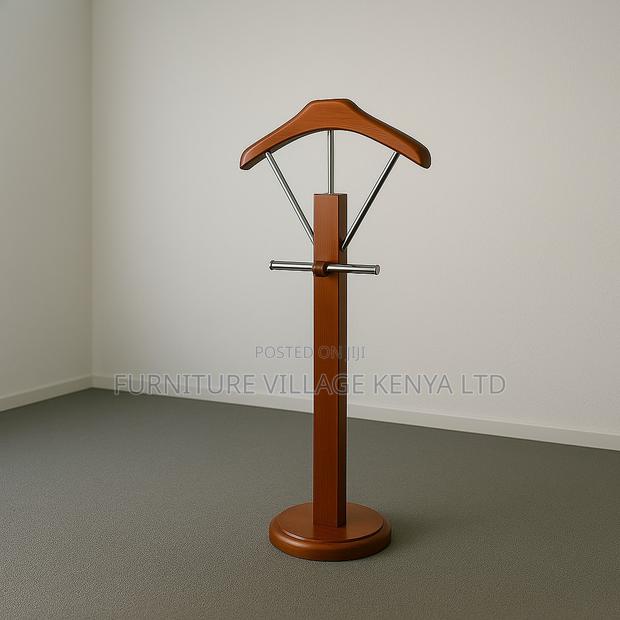 Mahogany Modern Office Coat Stand. - thumbnail 2