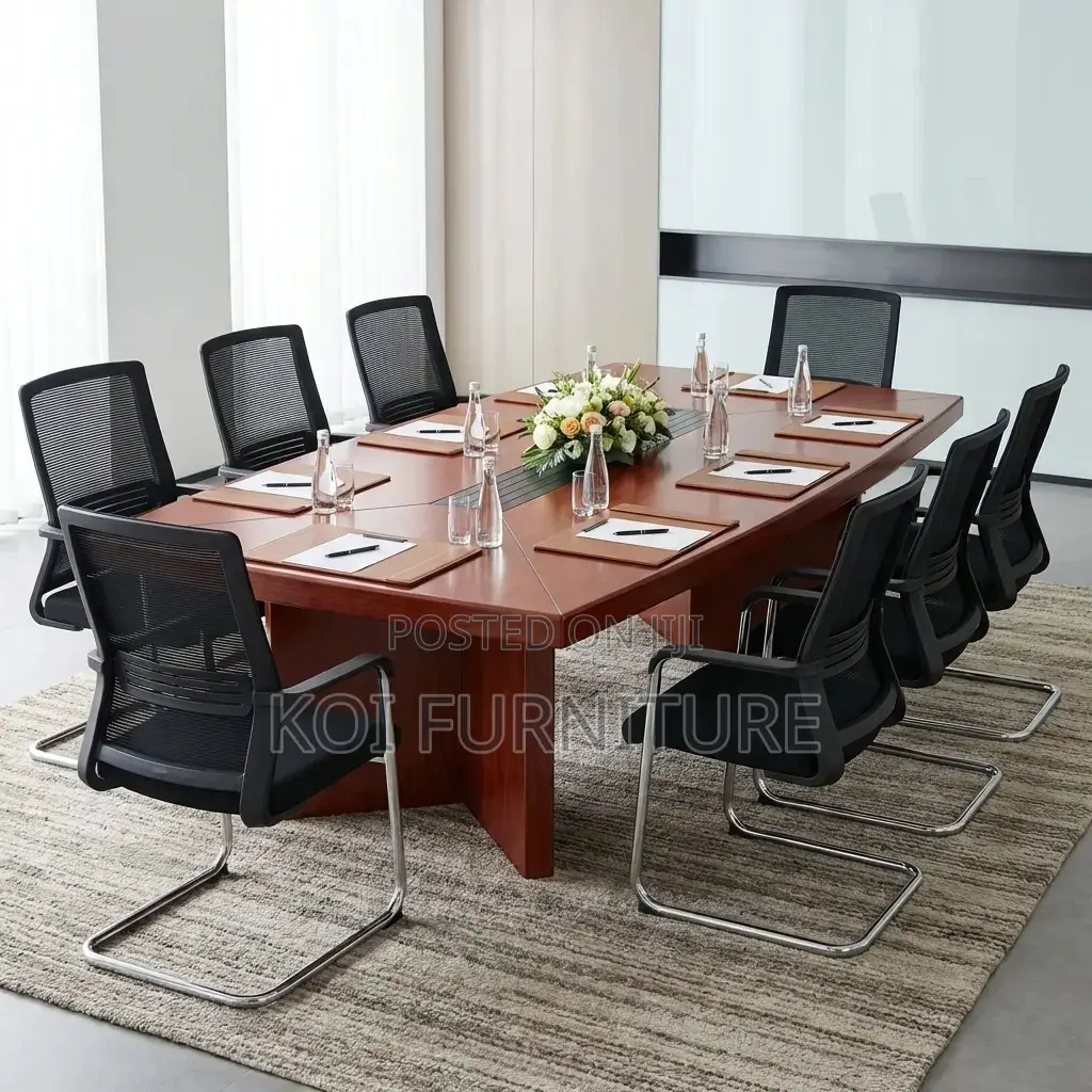 Boardroom Table; 2400mm Mahogany Wooden Executive Boadroom Table