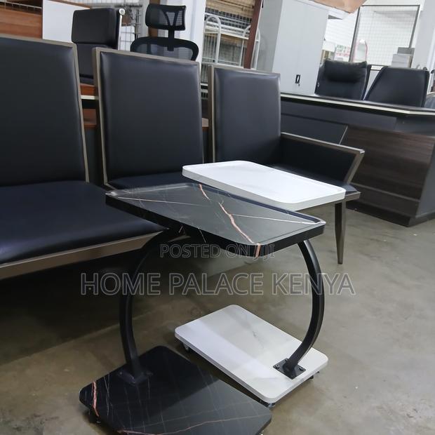Coffee Stand: Wooden Overbed Table With Swivel Wheels - thumbnail 5
