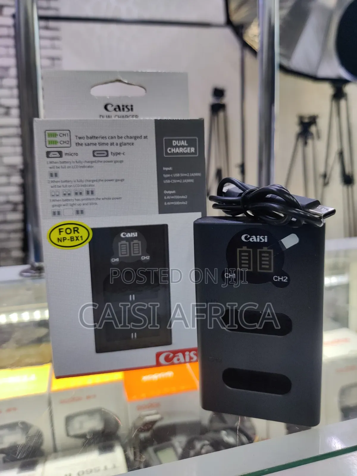 Caisi Np-Bx1 Dual Charger for Sony Battery