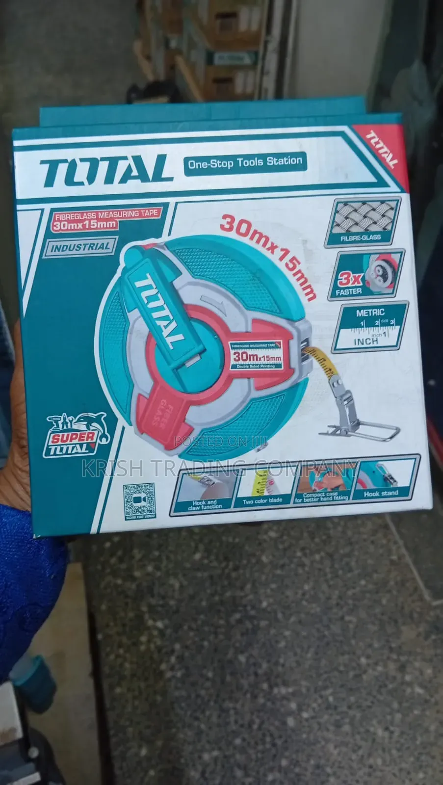Fibreglass Measuring Tape 30m×15mm