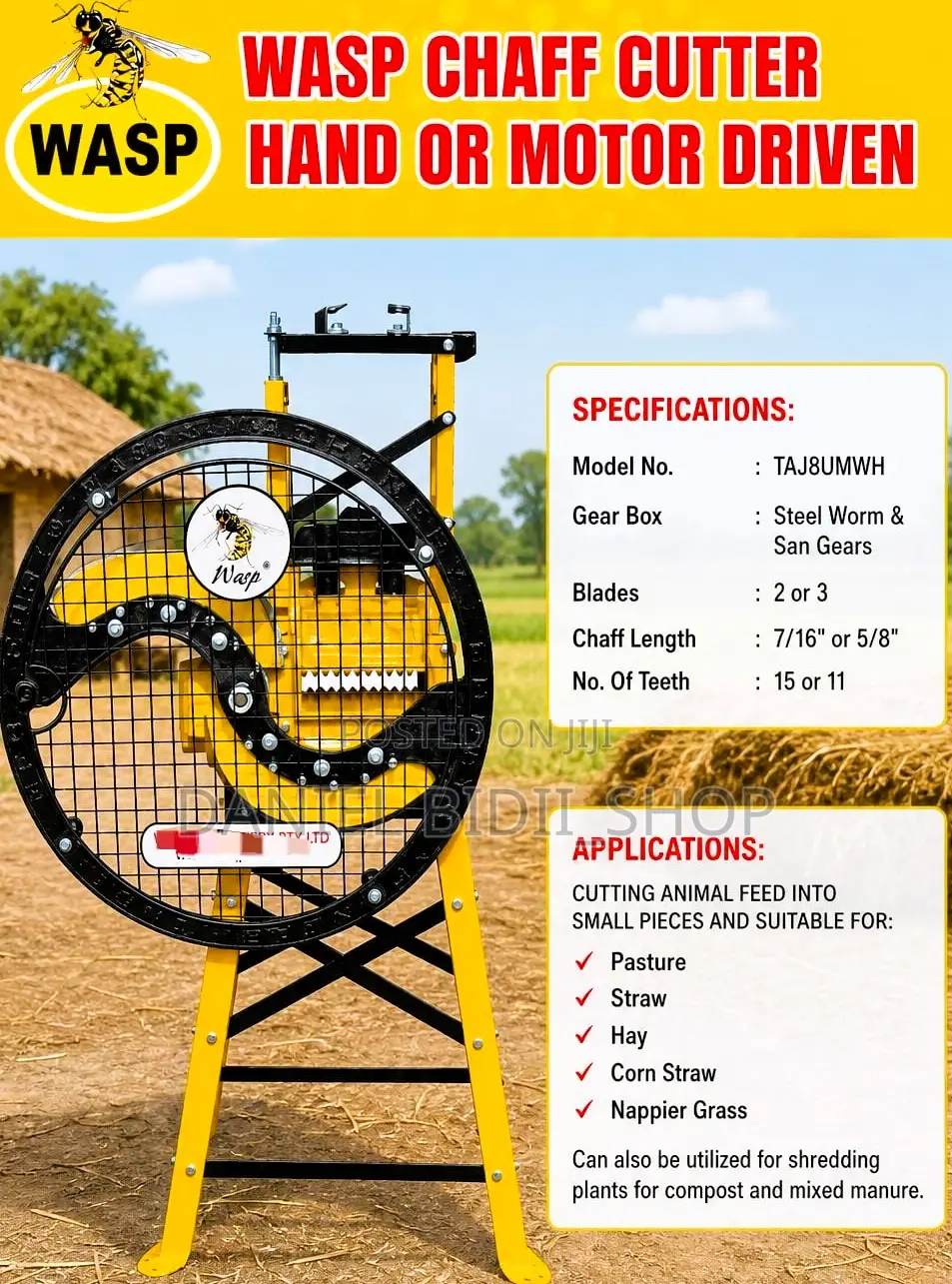 Wasp India 2 Blades Chaff Cutters Regular
