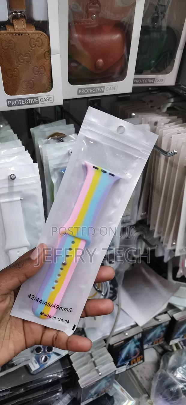 42mm to 49mm Pastel Rainbow Silicone Watch Band-Apple Watch - thumbnail 2