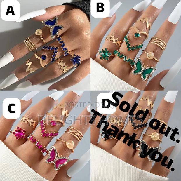 9pc Butterfly Rose Ring Set_sa