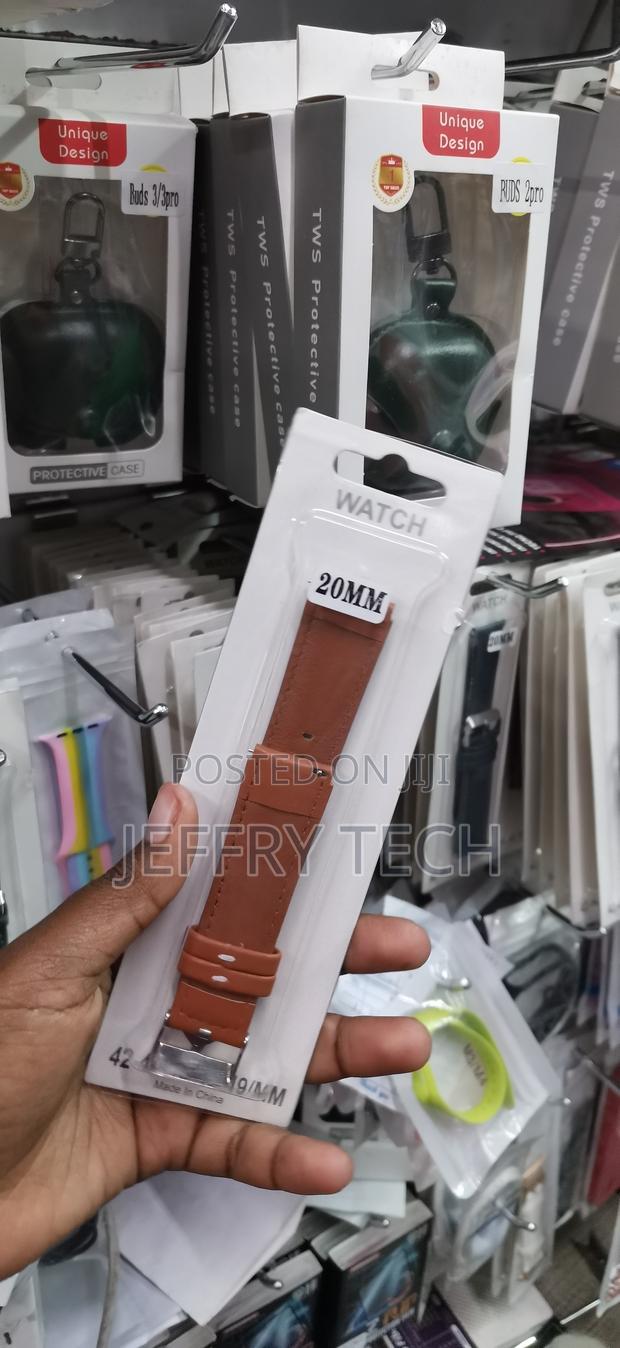 42mm Tan Leather Watch Band Brown Leather Replacement Watch Strap - thumbnail 2