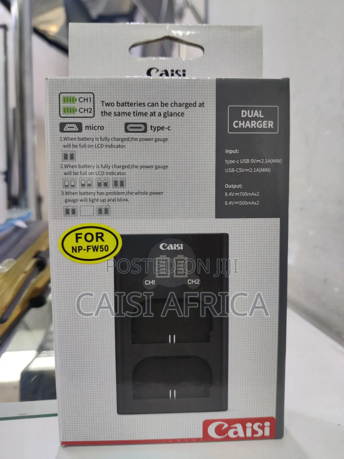 Caisi Dual Charger for Np-Fw50