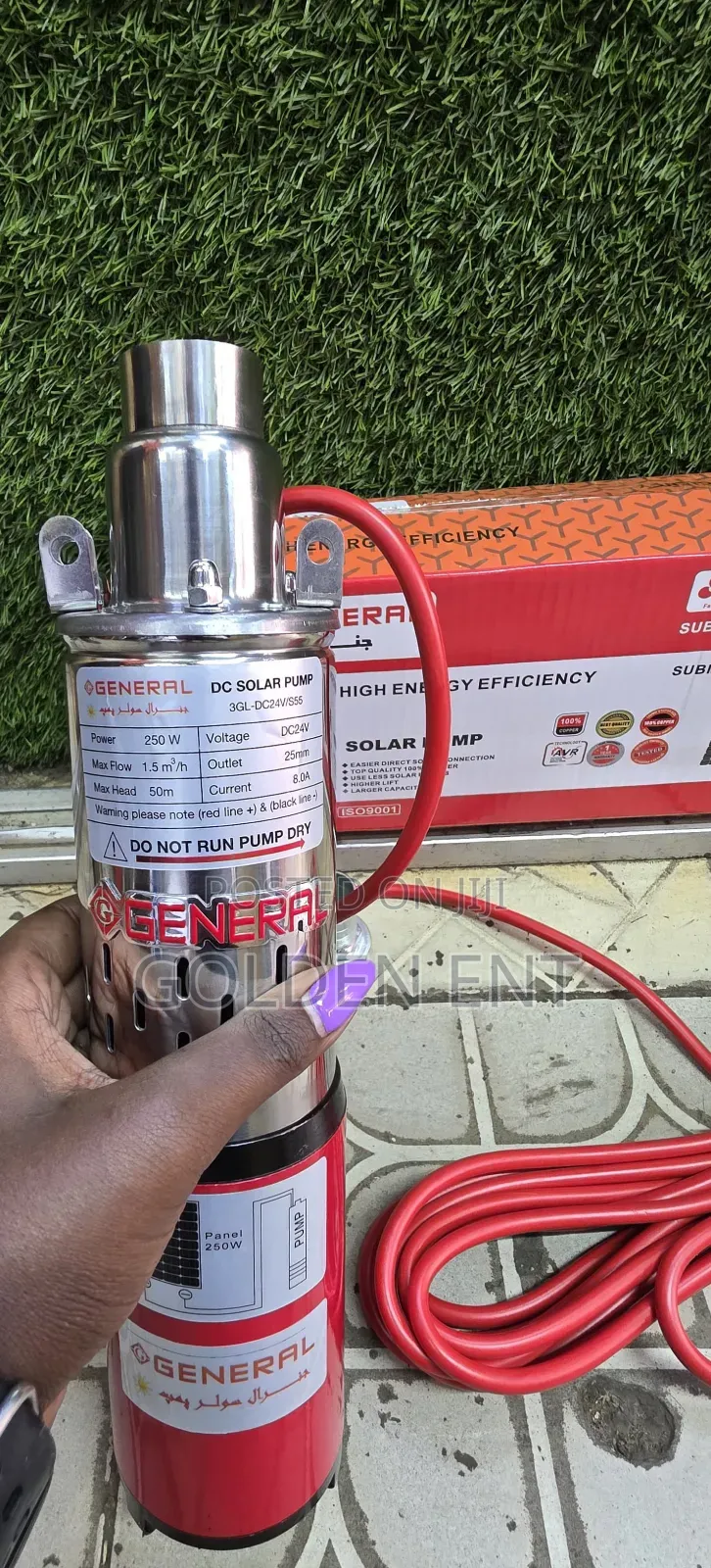 250w Solar Submersible Pump 24v General Water Pump 50m