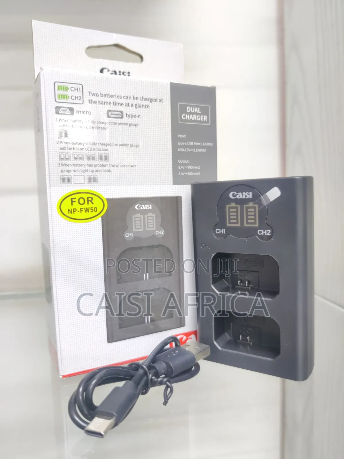 Caisi Dual Charger for Np-Fw50