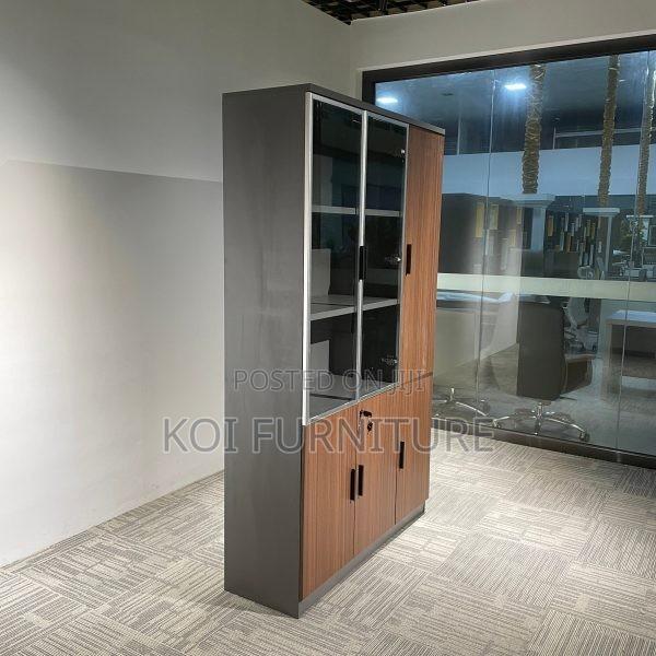 Office Cabinet : Wooden Executive Office Storage Cabinet – 3 Door - thumbnail 2