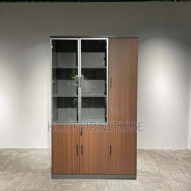 Office Cabinet : Wooden Executive Office Storage Cabinet – 3 Door - thumbnail 4