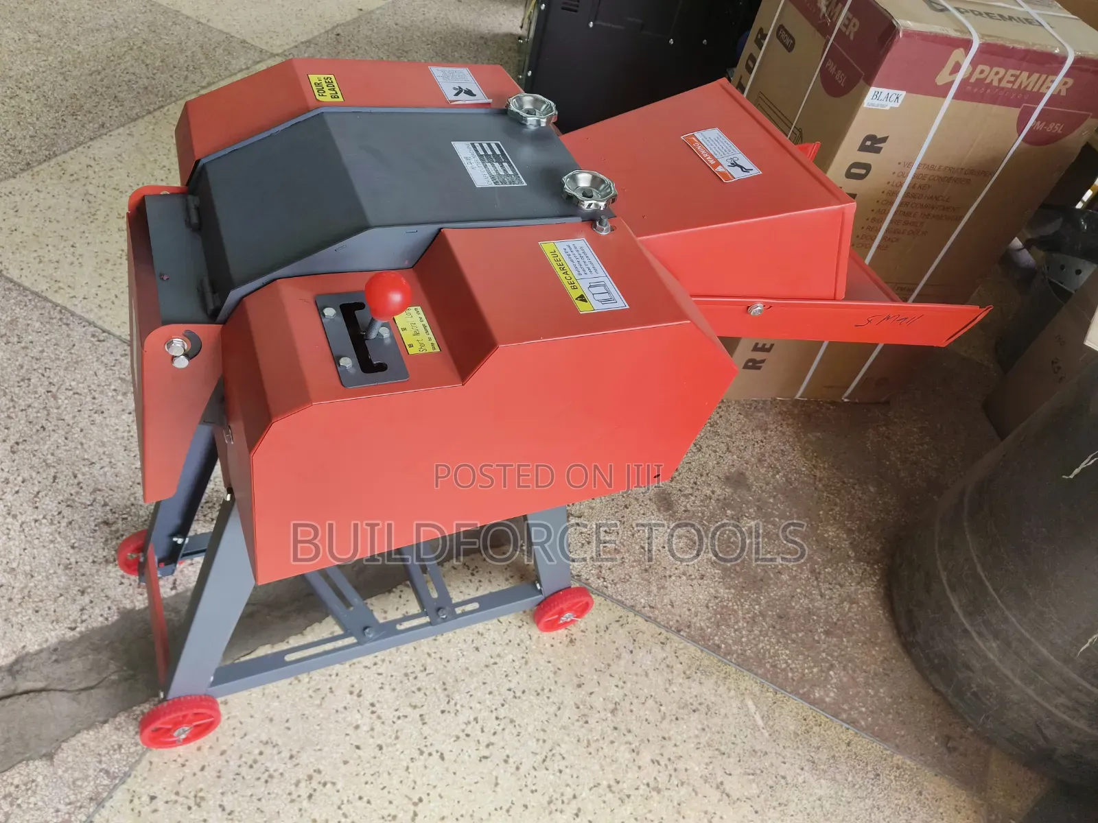 Heavy Duty Chaff Cutter With Gear and Conveyer Belt Engine or Motor