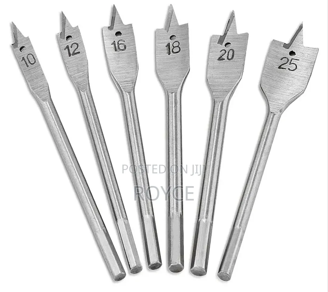 6pcs Wood Flat Bits