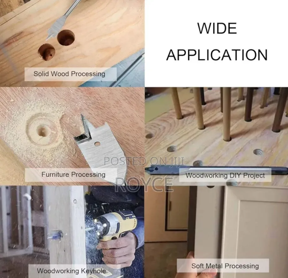 6pcs Wood Flat Bits