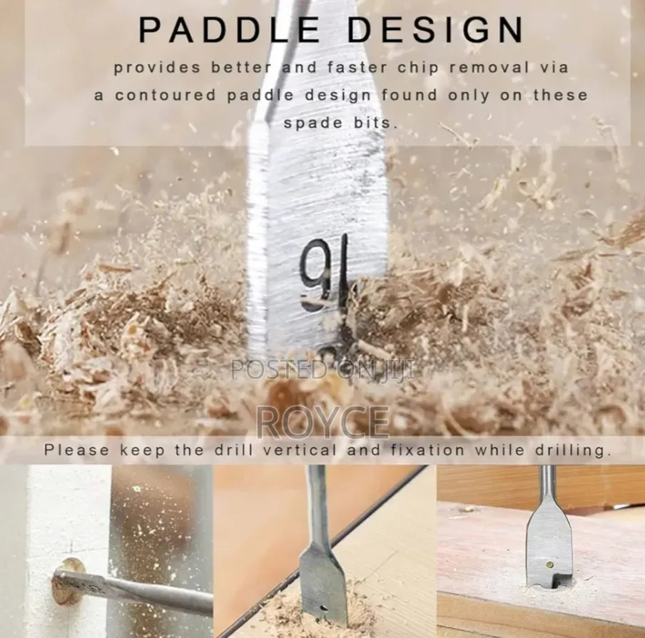 6pcs Wood Flat Bits