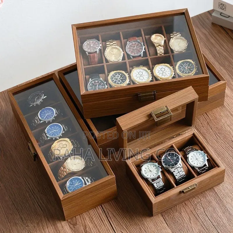 12 Slot Pu Leather Watch Organizer Box | Brown