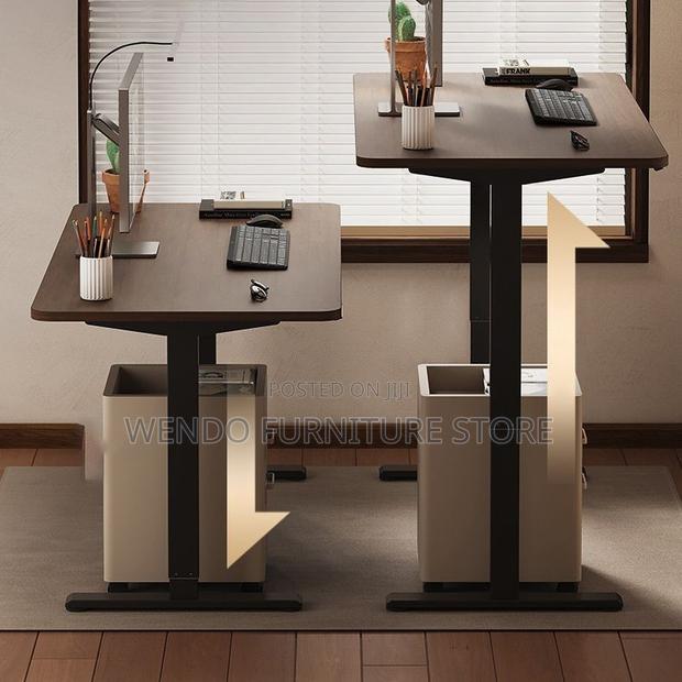 Office Desk; 1800mm Black Style Adjustable Height With Control Panel - thumbnail 4