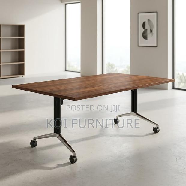 Office Table : 2.4m Mobile Foldable Boardroom Table