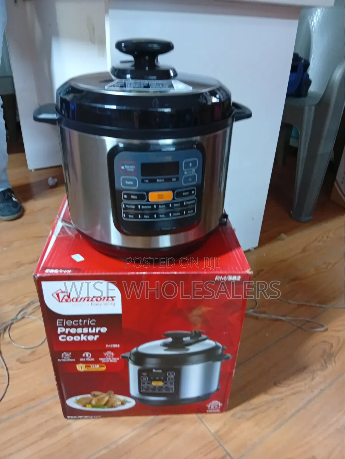 Ramtons Rm/582-Electric Pressure Cooker- Black (1yr Wrty)√°°