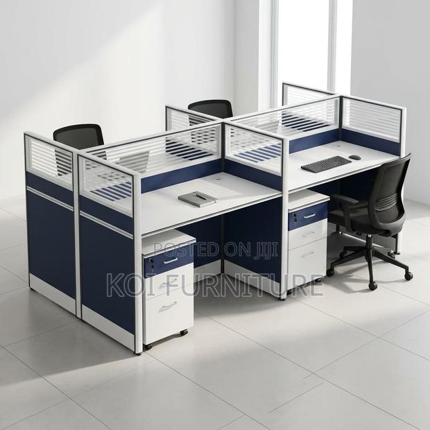 Office Workstation : 4-Way Modular Modern Office Workstation - thumbnail 2