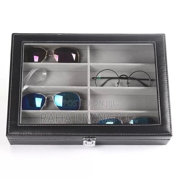 8 Slot Pu Leather Sunglasses Organizer Box | Black - thumbnail 6