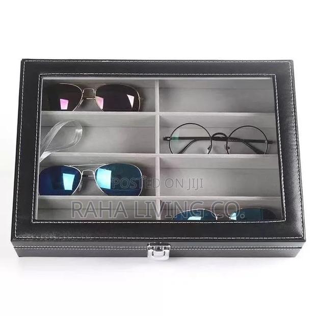 8 Slot Pu Leather Sunglasses Organizer Box | Black - thumbnail 7