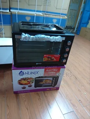 Nunix 60l Electric Oven in Black With a Rotisserie Function.